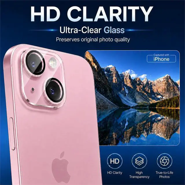 Alt view image 4 of 6 - Camera Lens Protector for iPhone 14/iPhone 14 Plus- 3 Pack