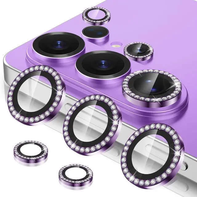 Main image of for Galaxy S26 Ultra Camera Lens Protector,9H Hardness,Scratch Resistant,Ultra-thin Tempered Glass,Metal Individual Camera Cover for Samsung Galaxy S26 Ultra,Shiny Deep Purple