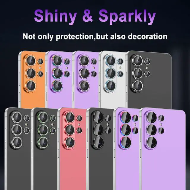 Alt view image 6 of 7 - for Galaxy S26 Ultra Camera Lens Protector,9H Hardness,Scratch Resistant,Ultra-thin Tempered Glass,Metal Individual Camera Cover for Samsung Galaxy S26 Ultra,Shiny Deep Purple