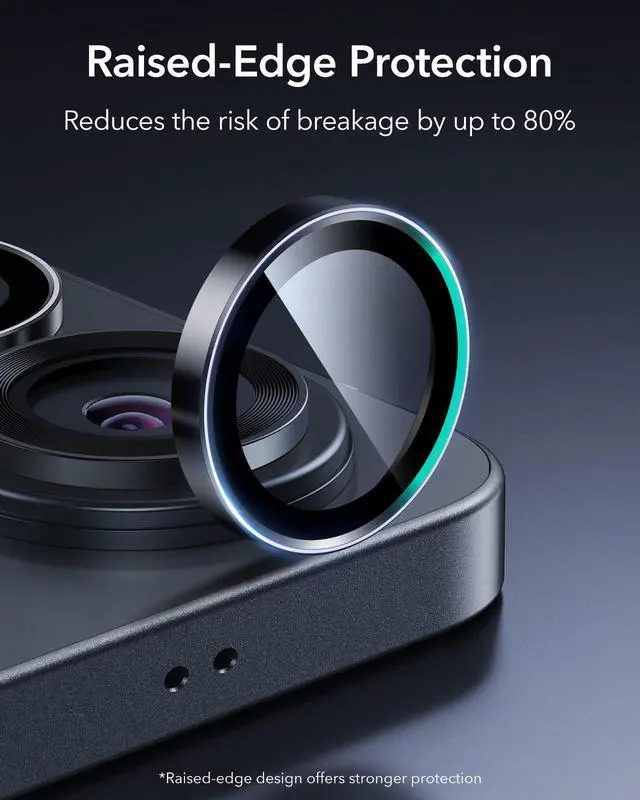 Alt view image 3 of 7 - for Samsung Galaxy S23 Ultra Camera Lens Protector, Individual Lens Protectors, Ultra-Thin Tempered Glass with Aluminum Edging, Case Friendly, 1 Set, Black