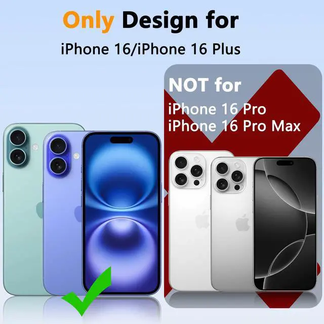 Alt view image 2 of 6 - for iPhone 16 Plus/iPhone 16 Camera Lens Protector, Individual Anti Scratch Metal Ring Tempered Glass Camera Screen Protector for iPhone 16 Accessories, Case Friendly (Teal)