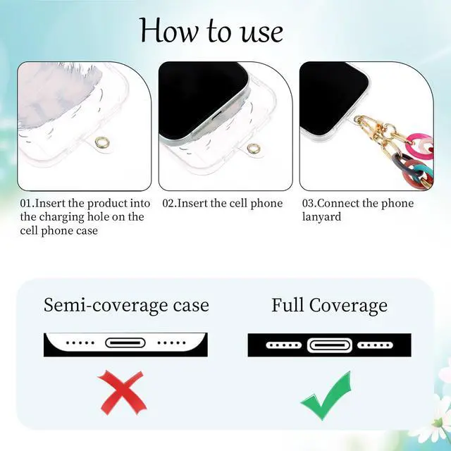 Alt view image 3 of 7 - Phone Wrist Strap Acrylic Phone Charms Strap Detachable Phone Bracelet Charm Strap for Phone Case Cellphone Lanyard with Tether Tab Phone Charms Wrist Strap for Phone Case