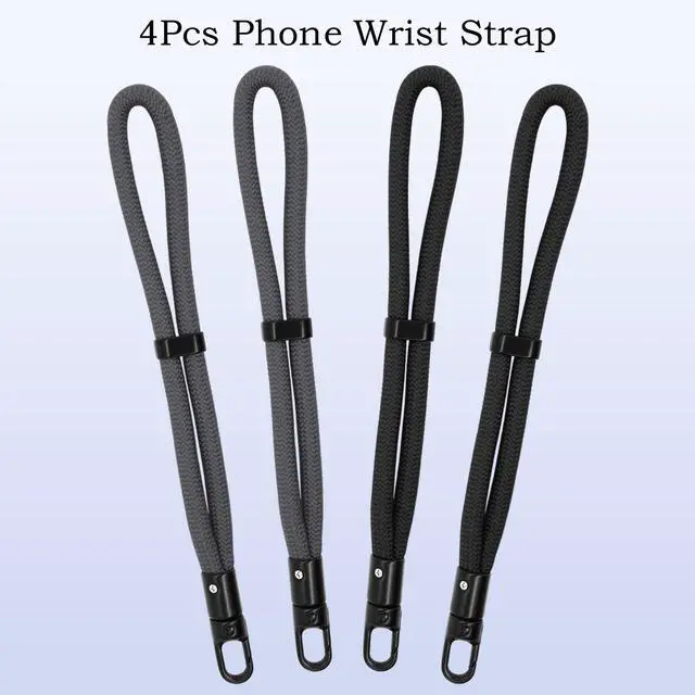 Alt view image 5 of 7 - 4Pcs Phone Wrist Strap with Tether Tabs, Lanyard for Phone with Ultra-Thin 0.015" Phone Tab, Adjustable Wristlet Strap 360°Rotating, Wrist Lanyard for Running Cycling Outdoor