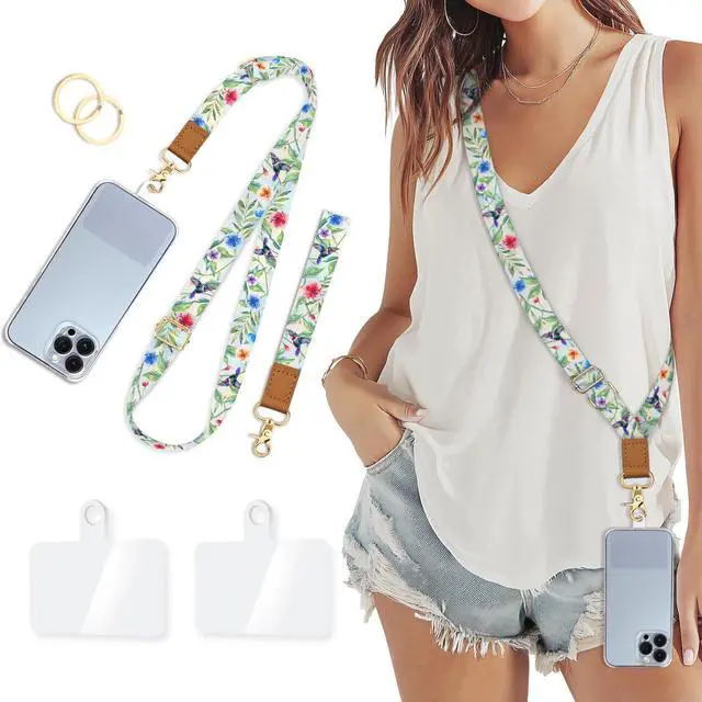 Main image of Cell Phone Lanyard Crossbody Wrist Strap Adjustable for Women Bird