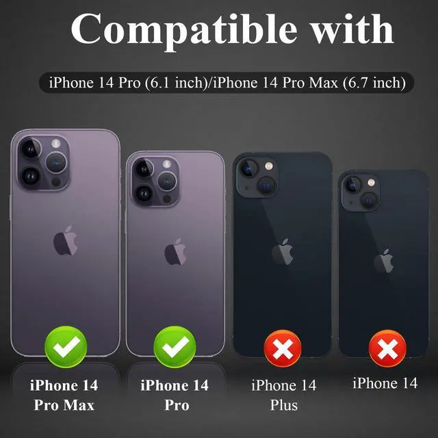Alt view image 2 of 6 - Designed for iPhone 14 Pro Max Camera Lens Protector, for iPhone 14 Pro Camera Lens Protector, Individual Metal Anti Scratch HD Clear Case Friendly Tempered Glass Camera Cover, 1 Set (Purple)