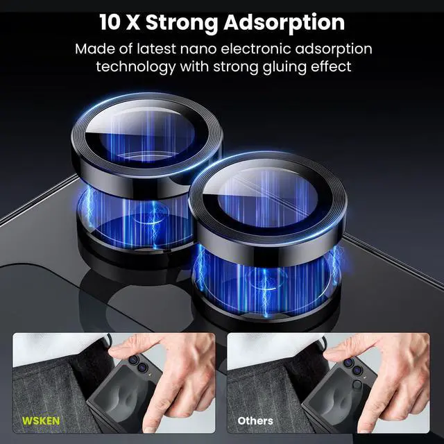 Alt view image 3 of 6 - for Z Flip 7 Camera Lens Protector Case Cover - Ultra HD Anti-Reflective Tempered Metal Glass Anti Scratch Rear Camera Screen Protector Film for Samsung Galaxy Z Flip 7 5G Accessories,Black
