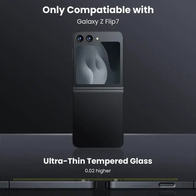 Alt view image 4 of 6 - for Z Flip 7 Camera Lens Protector Case Cover - Ultra HD Anti-Reflective Tempered Metal Glass Anti Scratch Rear Camera Screen Protector Film for Samsung Galaxy Z Flip 7 5G Accessories,Black