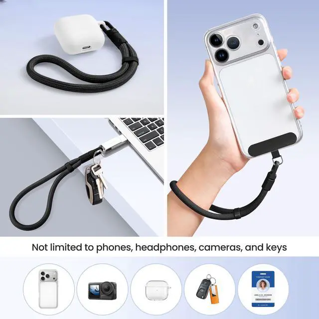 Alt view image 3 of 7 - Phone Wrist Strap, 3 Pack 360°Rotating Phone Lanyard without Tangles