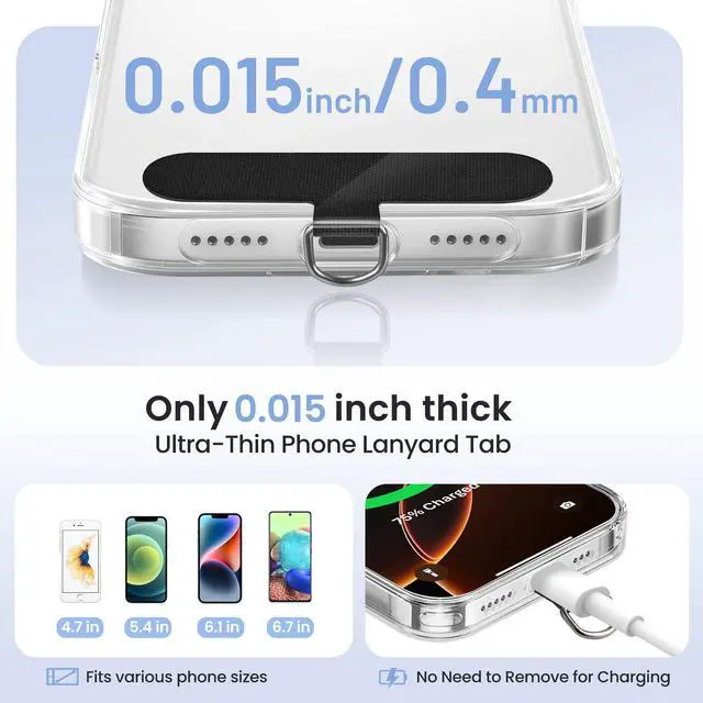 Alt view image 6 of 7 - Phone Wrist Strap, 3 Pack 360°Rotating Phone Lanyard without Tangles