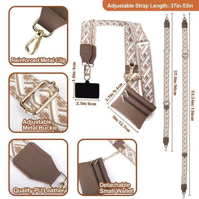 Alt view image 5 of 7 - Clip and Go Strap for Phone with Wallet Crossbody, Phone Strap with Zippered Wallet, Adjustable Anti Theft Cellphone Lanyard for Women, Cellphone Chain Accessories,Multicolor 5