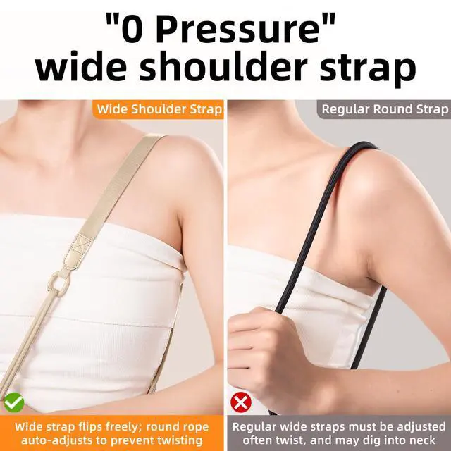 Alt view image 2 of 6 - Phone Lanyard Crossbody & Neck, Adjustable Wide Strap with Anti-Loss Lock for iPhone Samsung - Universal Hands Free