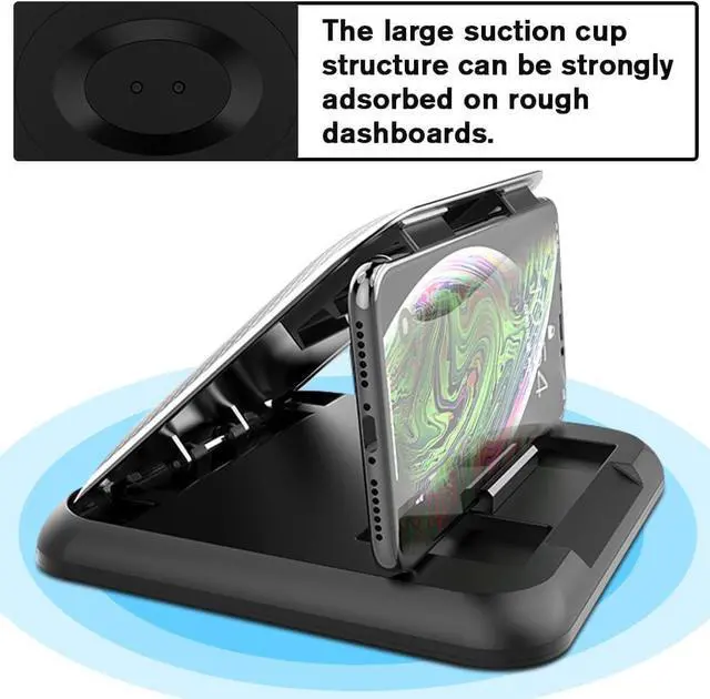 Alt view image 3 of 7 - Universal Car Phone Holder & Dashboard Mount - Anti-Slip Phone Cradle Pad for iPhone, Samsung, Android & All Smartphones - Secure Hands-Free Mount for All Vehicles