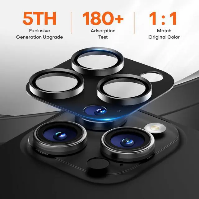 Alt view image 3 of 6 - Camera Lens Protector for iPhone 16/15/14 Pro Max & 16/15/14 Pro