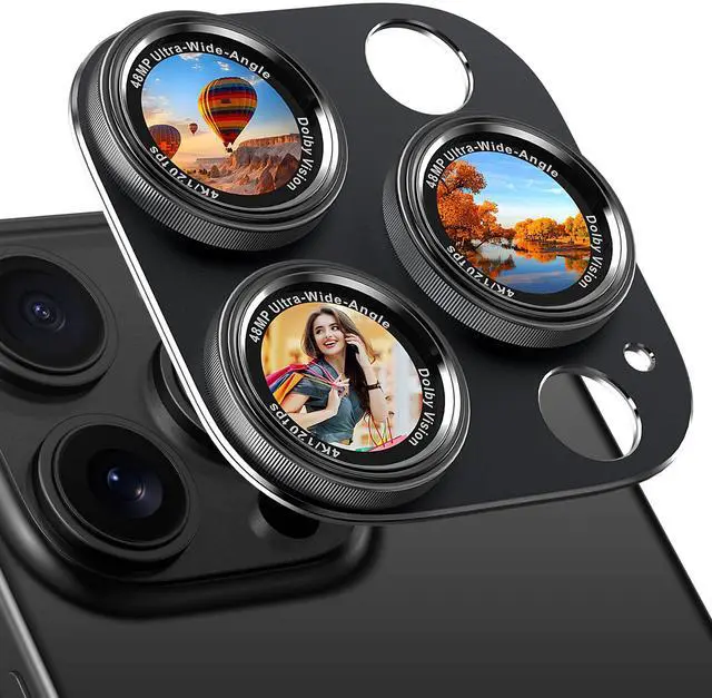 Main image of Camera Lens Protector for iPhone 14/16 Pro/Pro Max, Black
