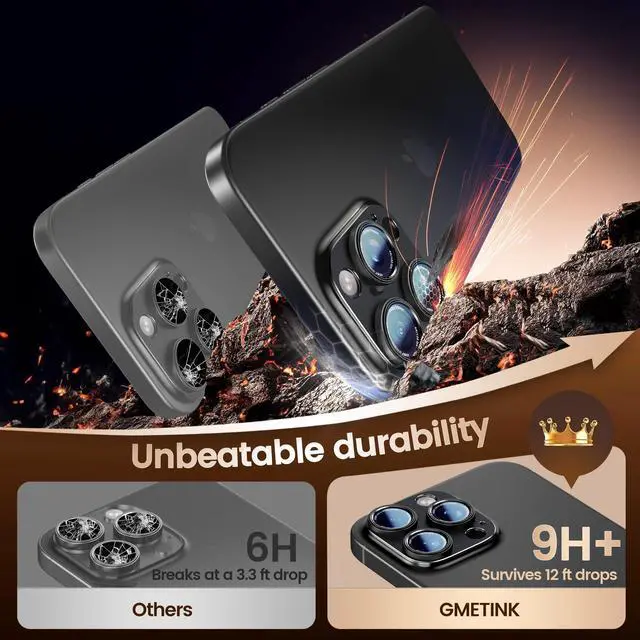 Alt view image 5 of 7 - Camera Lens Protector for iPhone 14/16 Pro/Pro Max, Black