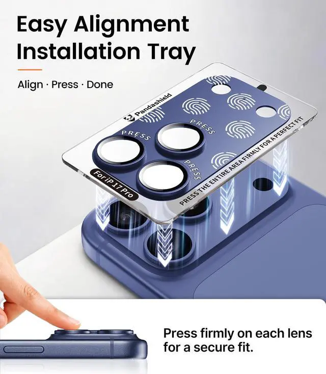 Alt view image 2 of 7 - 1 Pack One-Piece Full Coverage Camera Lens Protector for iPhone 17 Pro