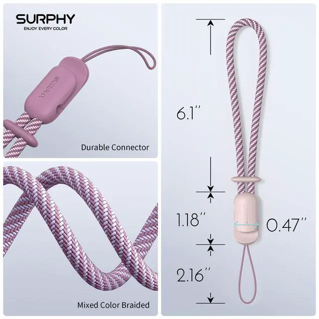 Alt view image 7 of 7 - 3 Pack Phone Wrist Strap, Phone Lanyard with Cellphone Tether Tab