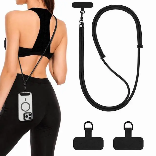Main image of Luxury Phone Strap Crossbody And 2 Ultra-Durable Phone Tabs Adjustable, Anti Phone Theft For All phones Festival