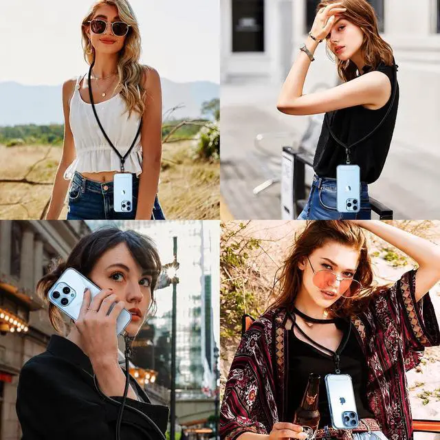 Alt view image 6 of 7 - Luxury Phone Strap Crossbody And 2 Ultra-Durable Phone Tabs Adjustable, Anti Phone Theft For All phones Festival