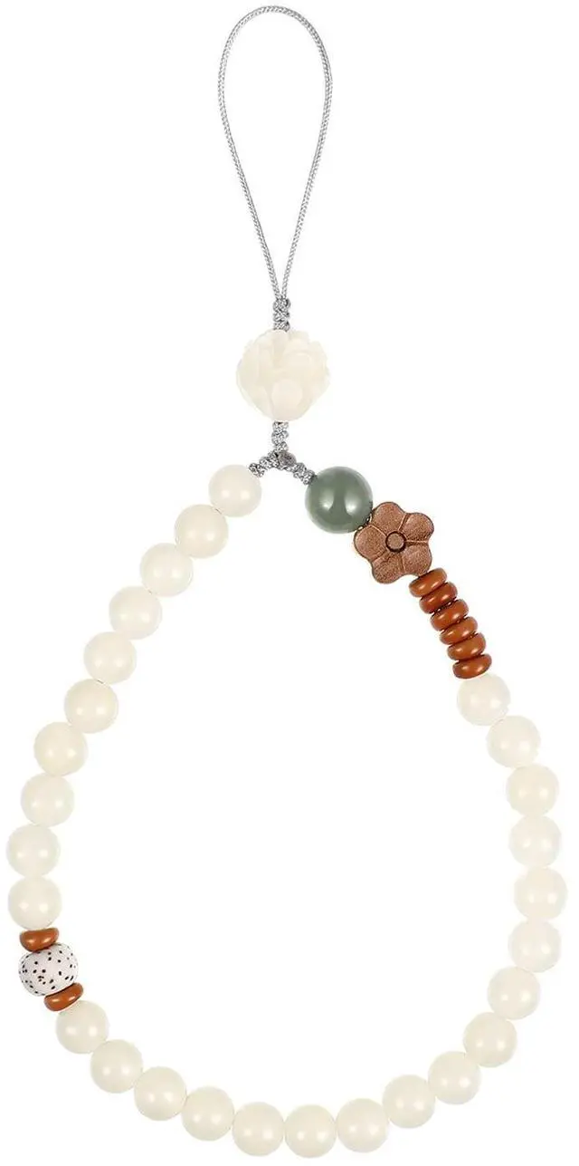 Main image of Phone Wrist Strap Buddha Beads Mobile Phone Strap Lanyard Keychain Hanging Pendant Chinese Style Phone Wrist Rope (colors of flowers)
