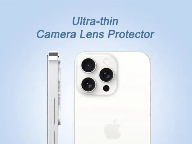 Alt view image 6 of 7 - 2 Pack for iPhone 15 Pro Screen Protector + 2 Pack Camera Lens Protector 9H+ Military Grade Tempered Glass, Shatterproof, Anti-Scratch, HD Clear, Full Coverage, Easy Installation