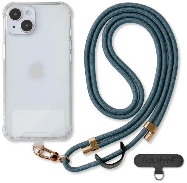 Main image of Phone Lanyard Crossbody, Anti Theft Phone Strap with 2 Tether Tabs