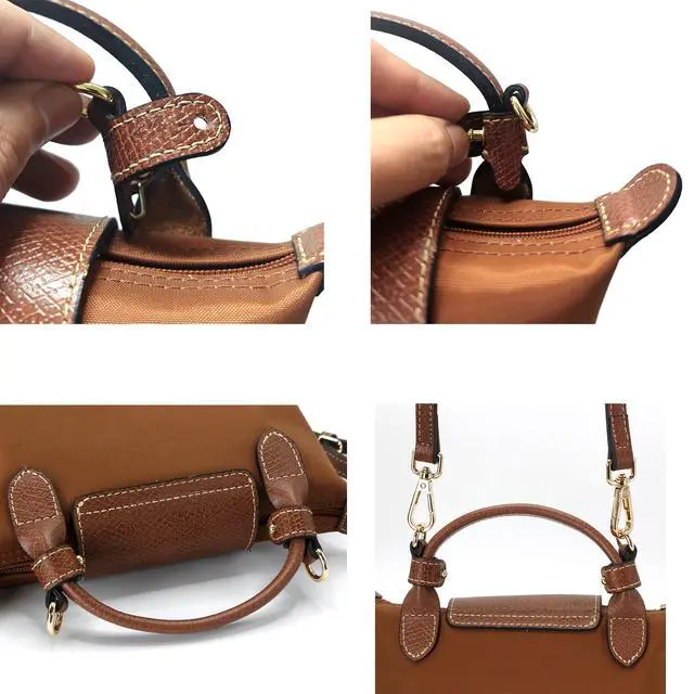 Alt view image 4 of 7 - Mini Bags Leather Shoulder Strap Kit Fit For Adjustable Crossbody Small Bag (Brown&gold)