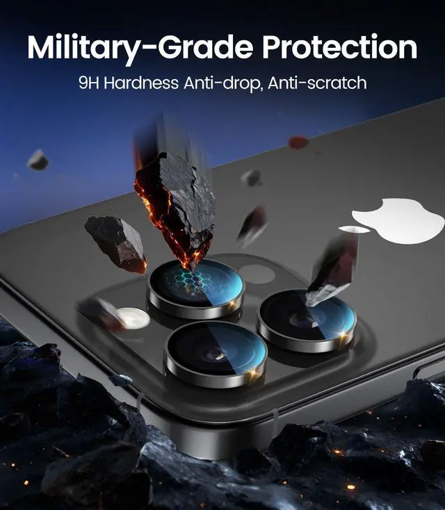 Alt view image 4 of 7 - for iPhone 16/15 Pro & Pro Max, AR-Coated Camera Lens Protector