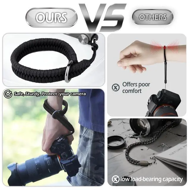 Alt view image 3 of 7 - Camera Wrist Strap - DSLR Mirrorless Camera Quick Release Camera Hand Strap