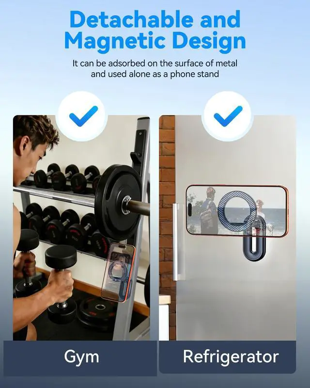 Alt view image 3 of 7 - 2-IN-1 Detachable MagSafe Car Mount, Magnetic Phone Holders for Your Car