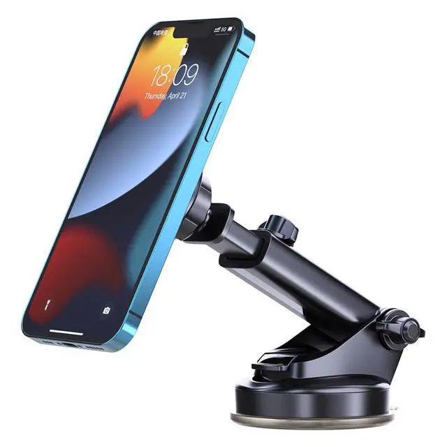 Alt view image 2 of 7 - Magnetic Car Phone Holder Mount, Strong Suction Cup Dashboard & Windshield, 360° Rotation, Universal for iPhone Samsung Android