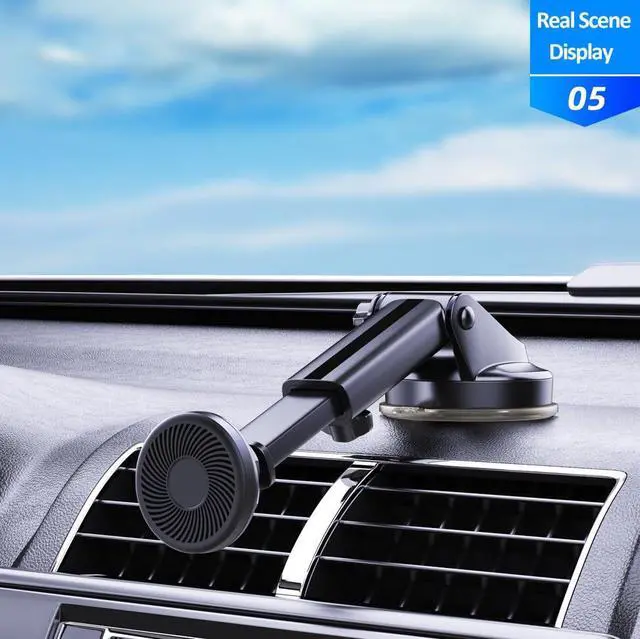 Alt view image 7 of 7 - Magnetic Car Phone Holder Mount, Strong Suction Cup Dashboard & Windshield, 360° Rotation, Universal for iPhone Samsung Android
