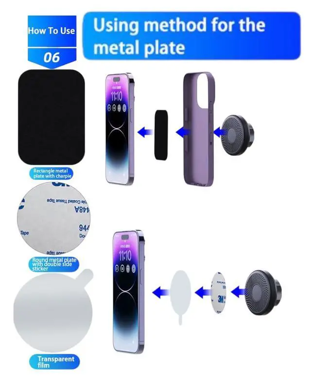 Alt view image 4 of 7 - Magnetic Car Phone Holder Mount, Strong Suction Cup Dashboard & Windshield, 360° Rotation, Universal for iPhone Samsung Android