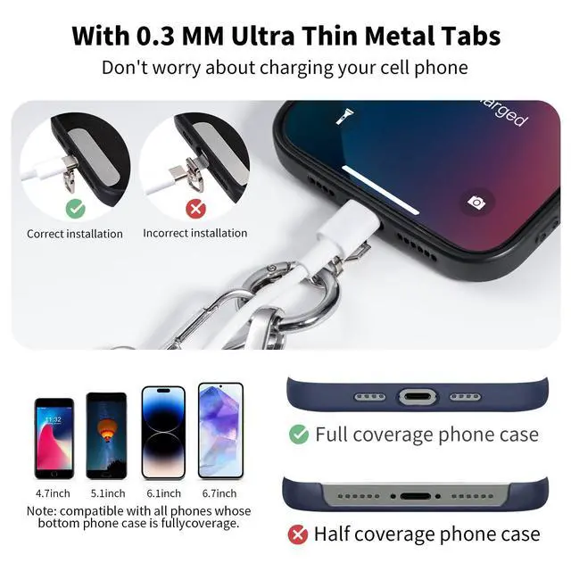 Alt view image 6 of 7 - Clip and Go Strap for Phone with Wallet Crossbody Phone Lanyard with Anti-Theft Zipper Pouch Detachable Quilted Wrist Wallet with RFID and ID Window for Daily and Travel