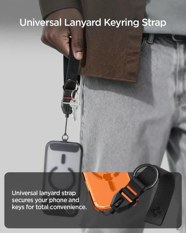 Alt view image 2 of 7 - Universal Phone Wrist Strap with Lanyard, O-Ring and Tether Tab