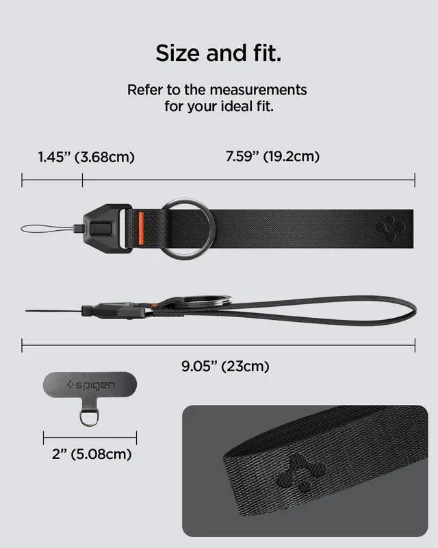 Alt view image 3 of 7 - Universal Phone Wrist Strap with Lanyard, O-Ring and Tether Tab