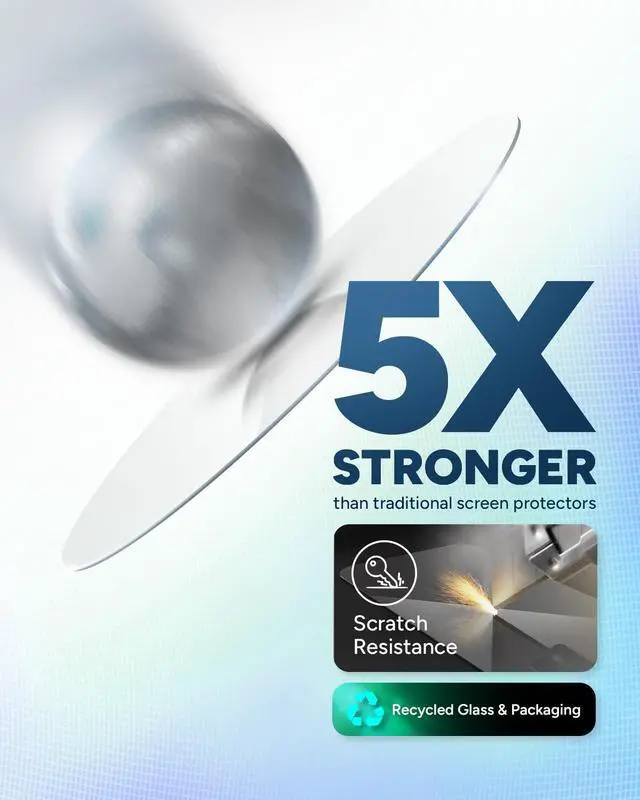 Alt view image 5 of 7 - Glass Elite Anti-Glare Camera Lens Protector for iPhone 16 Pro Max / 16 Pro - Anti-Reflective Glass, 5X Stronger, Smudge-Free, Eco-Friendly, Easy Installation