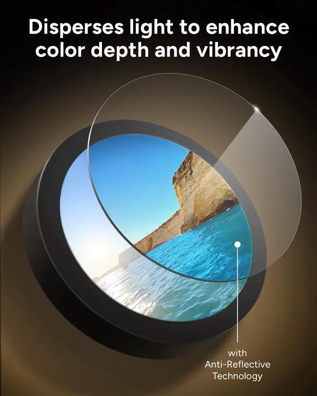 Alt view image 3 of 7 - Glass Elite Anti-Glare Camera Lens Protector for iPhone 16 Plus / 16 - Anti-Reflective Glass, 5X Stronger, Smudge-Free, Eco-Friendly, Easy Installation
