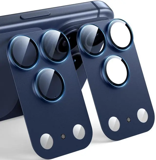 Main image of 2 Pack for iPhone 17 Pro Camera Lens Protector, Deep Blue