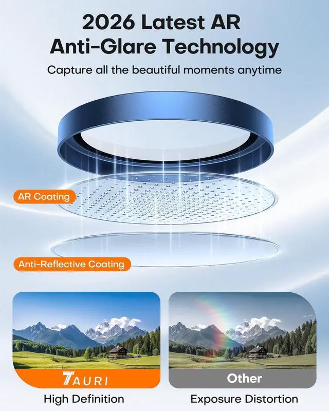 Alt view image 2 of 7 - 2 Pack for iPhone 17 Pro Camera Lens Protector, Deep Blue