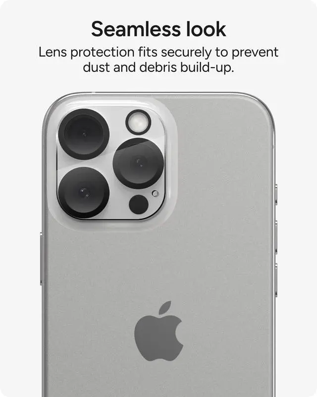 Alt view image 7 of 7 - Glass Elite Anti-Glare Camera Lens Protector for iPhone 16 Pro Max / 16 Pro - Anti-Reflective Glass, 5X Stronger, Smudge-Free, Eco-Friendly, Easy Installation