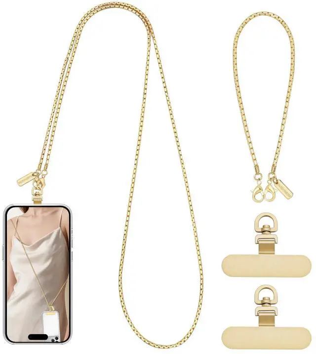 Main image of Universal Phone Lanyard Set, Gold