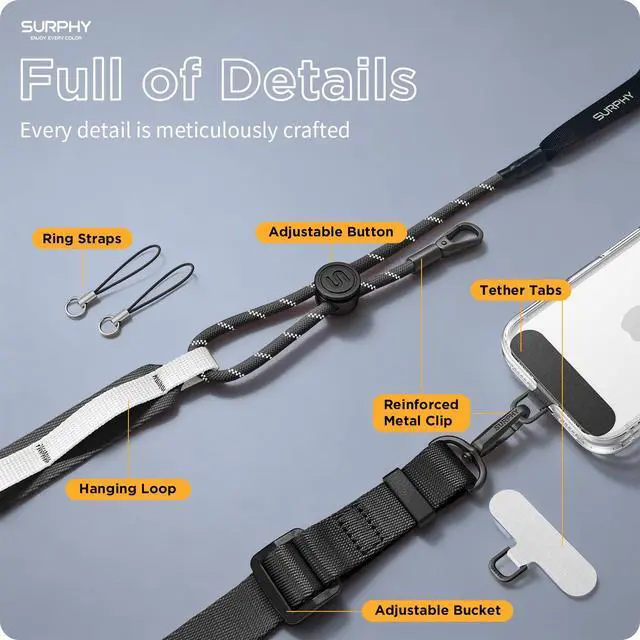 Alt view image 2 of 7 - Phone Lanyard Crossbody, Phone Strap with Light-Activated Strap
