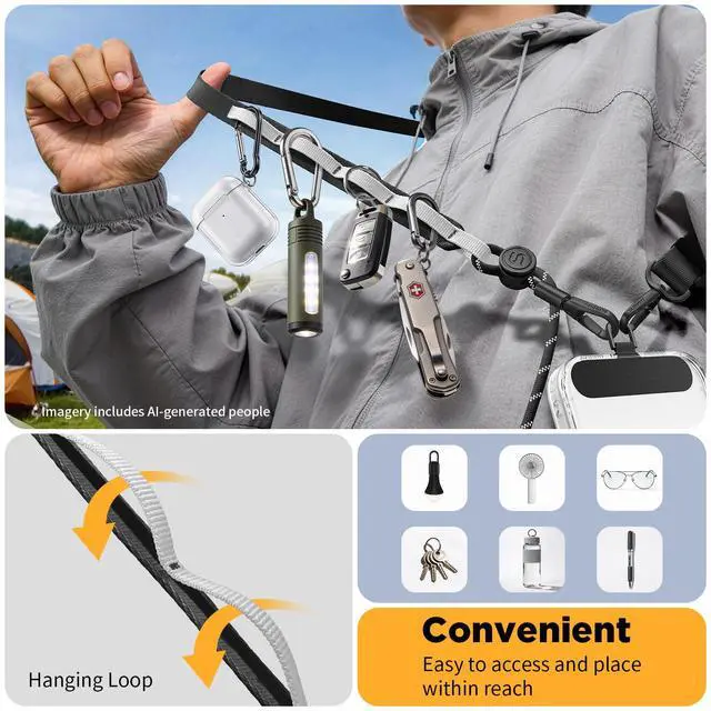Alt view image 4 of 7 - Phone Lanyard Crossbody, Phone Strap with Light-Activated Strap