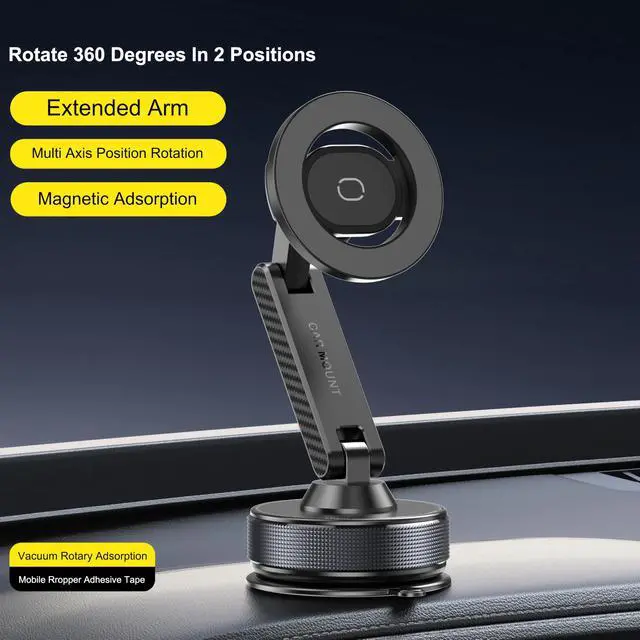 Alt view image 2 of 7 - Phone Holder for Your Car Vacuum Magnetic Car Phone Holder for Magsafe 360° Adjustable Car Phone Mount Cell Phone Holders for Your Car for iPhone 17 16 15 14 13 12 Pro Max Plus Air
