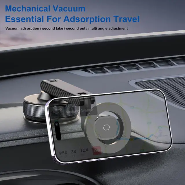 Alt view image 3 of 7 - Phone Holder for Your Car Vacuum Magnetic Car Phone Holder for Magsafe 360° Adjustable Car Phone Mount Cell Phone Holders for Your Car for iPhone 17 16 15 14 13 12 Pro Max Plus Air