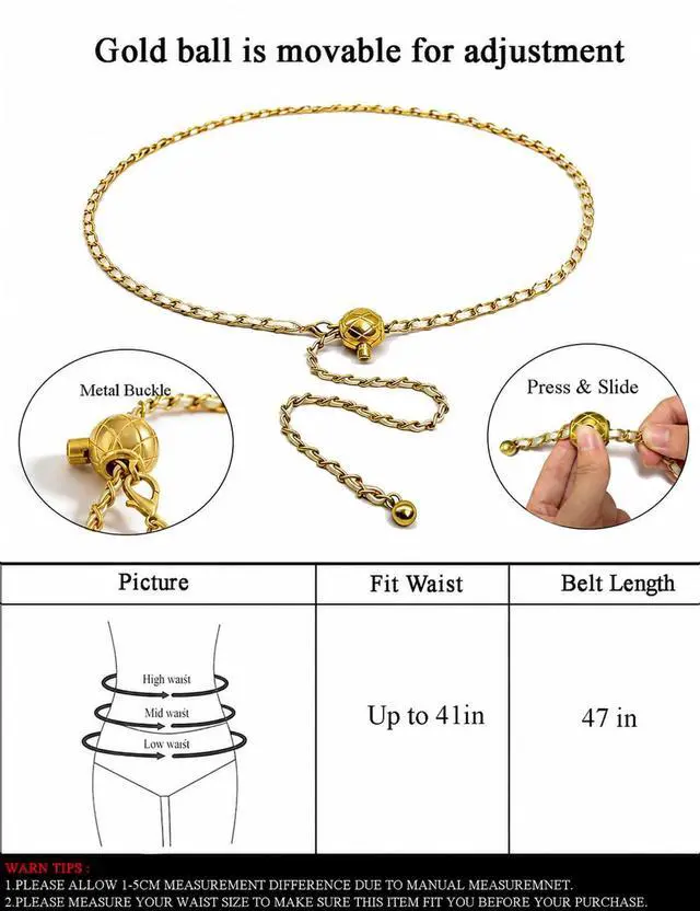 Alt view image 4 of 6 - Leather Chain Belt Bag for Women Gold Crossbody Phone Purse Adjustable Fanny Pack Fashion Waist Purse Evening Clutch Detachable Mini Handbag