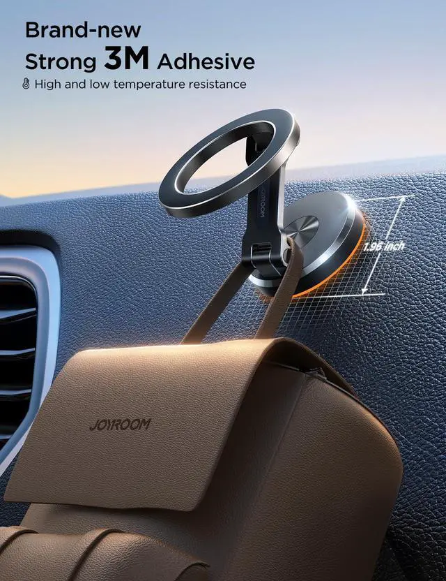 Alt view image 5 of 7 - All-Metal MagSafe Car Mount, 360° Rotation Magnetic Phone Holder