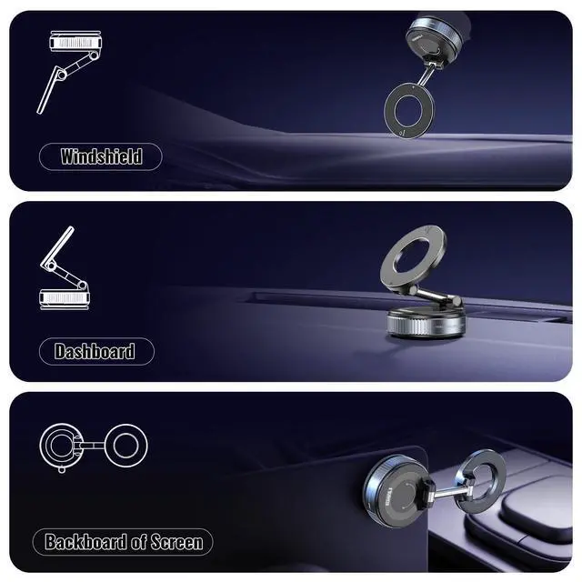 Alt view image 2 of 7 - Nano Gel Magnetic Car Phone Holder with All-Surface Grip