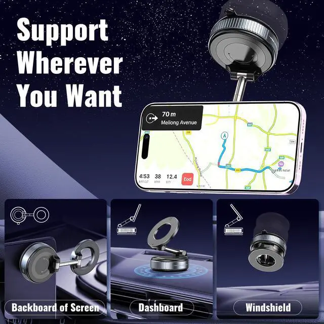 Alt view image 7 of 7 - Nano Gel Magnetic Car Phone Holder with All-Surface Grip